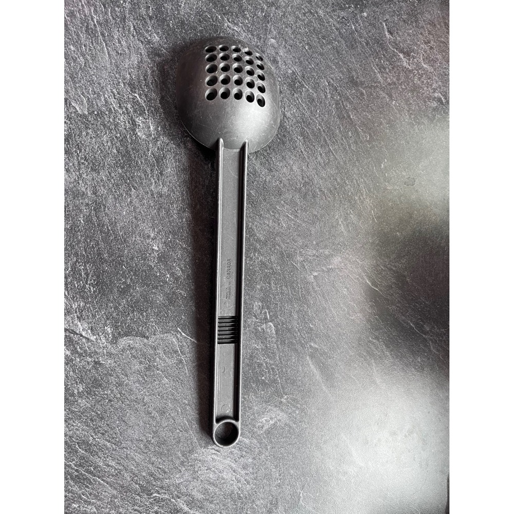 T-fal Black Plastic Slotted Spoon Kitchen Utensil Cooking Serving Gadget - Picture 3 of 4
